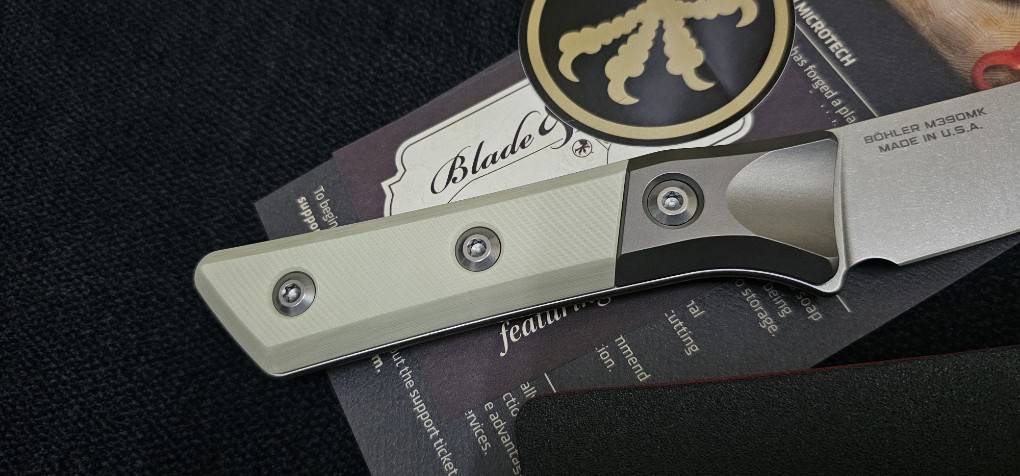 MICROTECH 3100B-10IV 6.125" BONING KNIFE STONEWASH STANDARD TITANIUM BOLSTER IVORY G-10