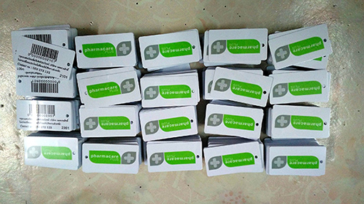 ตัวอย่างการ์ด บัตรสมาชิกใบเล็ก บัตรที่ใส่พวงกุญแจ