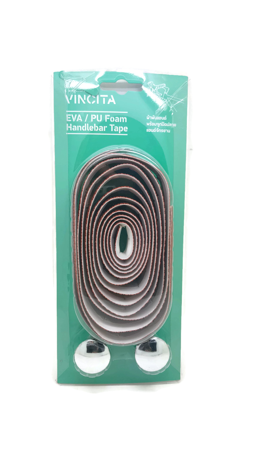 เทปพันแฮนด์ ผ้าพันแฮนด์ VINCITA HANDLEBAR TAPE พร้อมจุกปิดปลายแฮนด์, T003