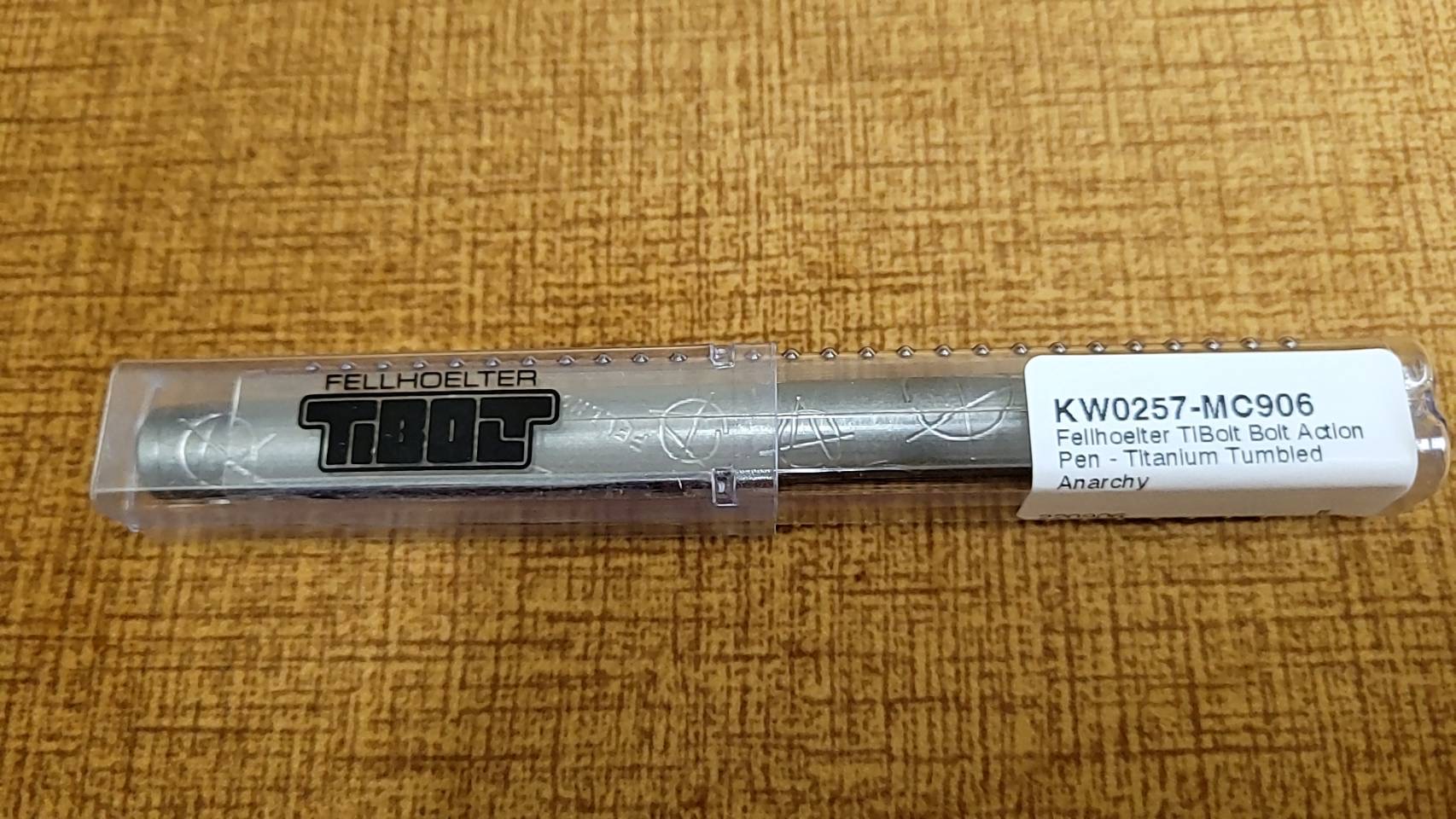 Fellhoelter TiBolt Pen - Titanium Tumbled Anarchy