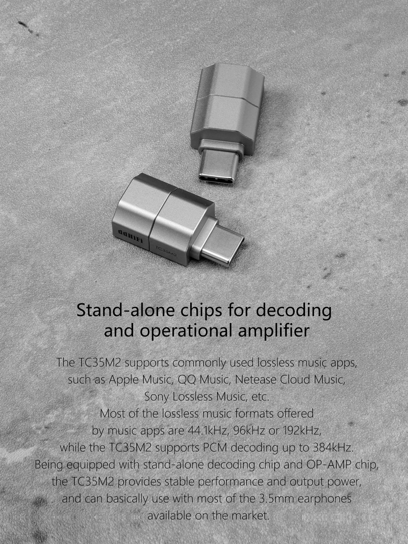 DD TC35M2 อะแดปเตอร์ DAC/AMP TypeC ออกหูฟัง 3.5 มม. รองรับการควบคุมแบบอินไลน์ ประกันศูนย์ไทย