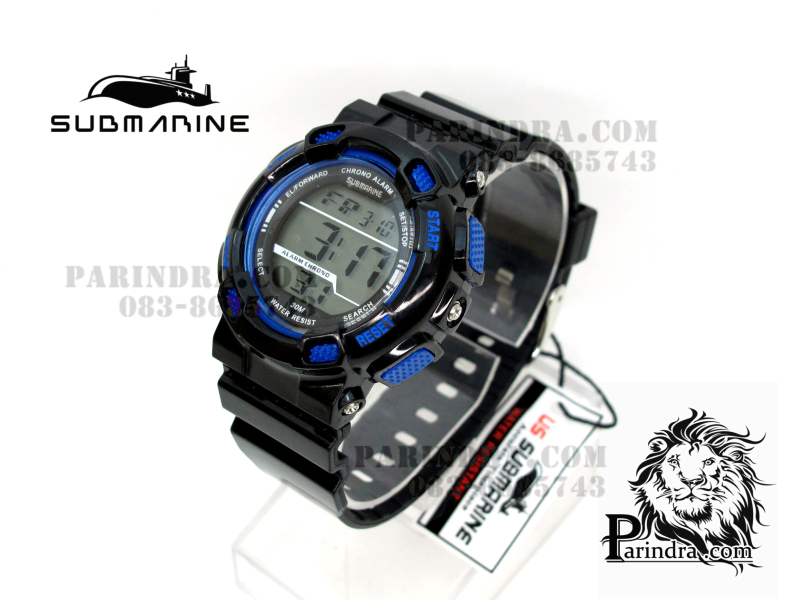 นาฬิกา US submarine รุ่น TP1282L สำหรับเด็กหรือผู้หญิงทั่วไป สีดำตัดน้ำเงิน สดใสน่ารัก