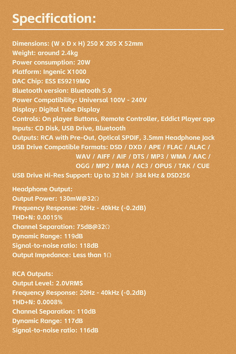 Shanling CD80 เครื่องเล่น CD พร้อม DAC/AMP ในตัวรองรับ MQA, Dual Hi-Res ประกันศูนย์ไทย