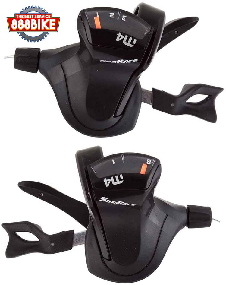 มือเกียร์เสือภูเขา Sunrace 3x7 , 3x8 , 7 , 8สปีด DLM400 มีสาย (มีกล่อง)