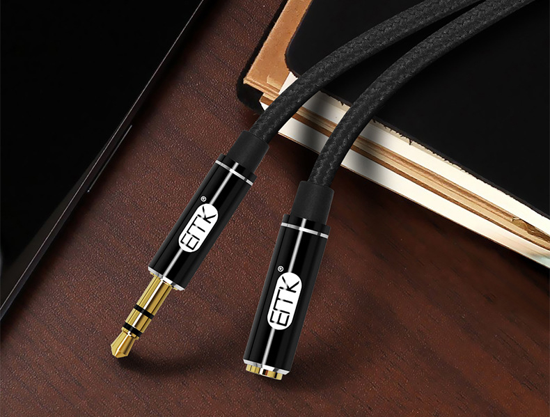 ERTK Black AUX Standard สายเพิ่มความยาวหูฟัง เกรดสำหรับหูฟัง สายถักแน่นหนา ประกันศูนย์ไทย