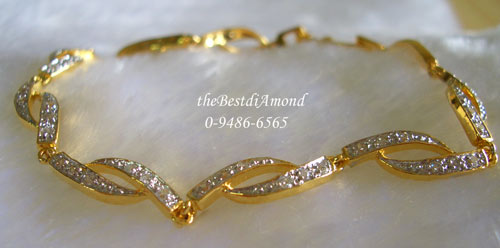 CL002+++สร้อยข้อมือเกรียว สวย ดูดีมากๆๆๆ+++งานฝังเรียบร้อยมากแบบจิกไข่ปลา งานเริ่ดหรู เหมือนจริงสุดๆ