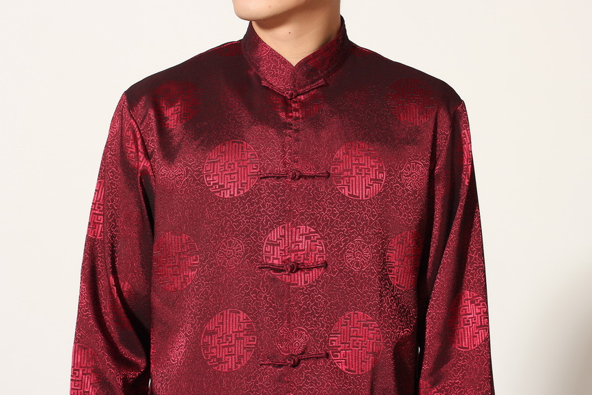 Pre-order ชุดจีน ชาย เสื้อพร้อมกางเกง สีแดง