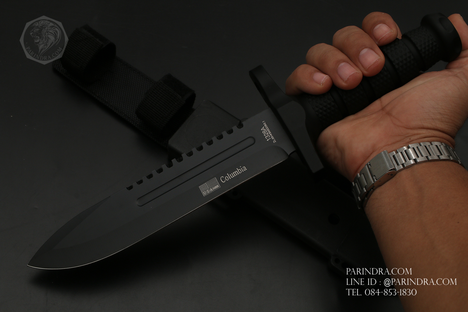 มีดใบตาย Columbia รุ่น 1328A ทรงใบมีดสวย พร้อมปลอกมีด พร้อมใช้