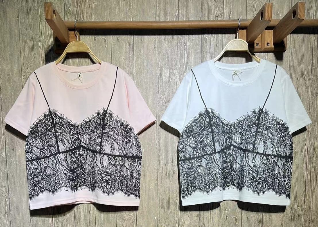 เสื้อยืดลายพิมพ์ลูกไม้ 9am
