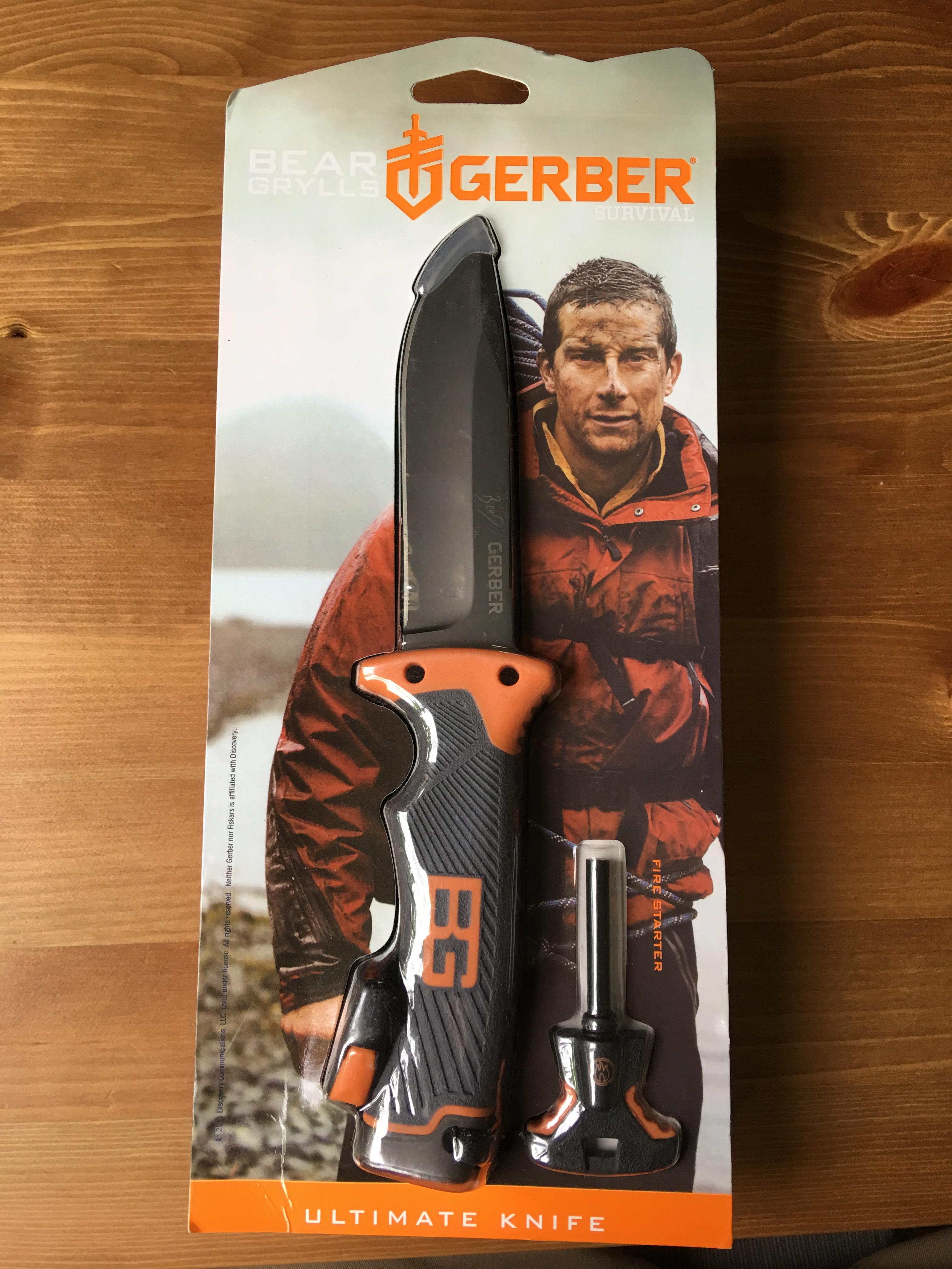 มีดใบตาย Gerber Bear Grylls Ultimate Fixed Blade OEM ขนาด 10 นิ้ว ใบเรียบ