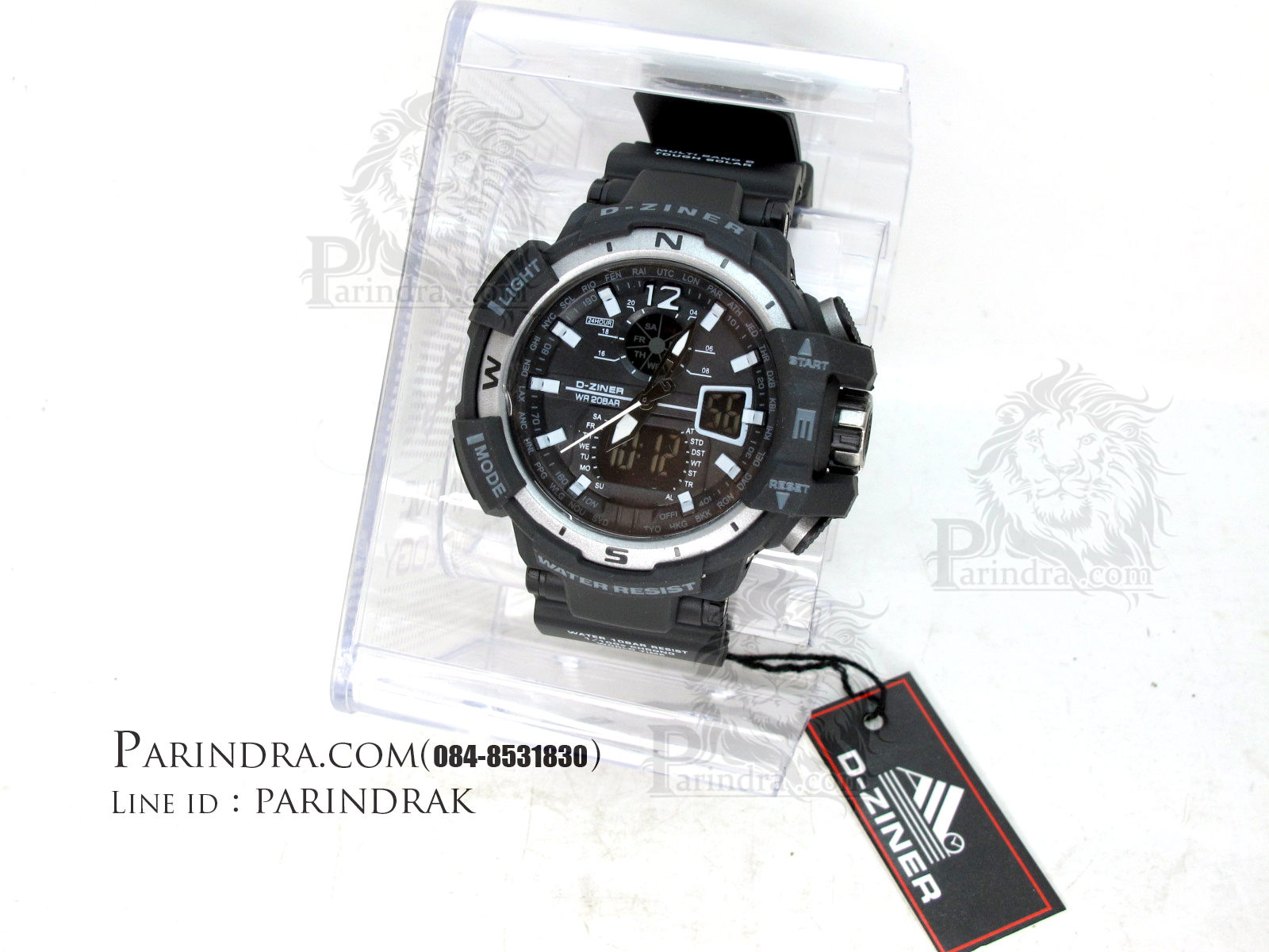 นาฬิกา D-ZINER ขอบเข็มทิศสีเงิน