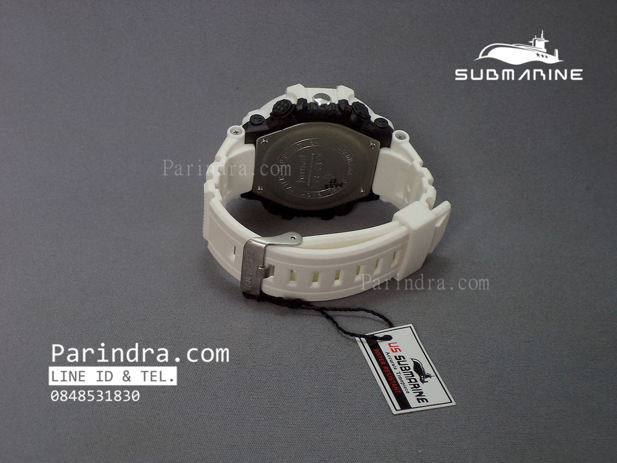 นาฬิกา US submarine TP1334M สีขาวล้วน