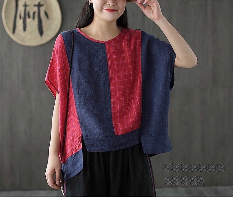 เสื้อผ้าลินินแต่งผ้าต่อลาย