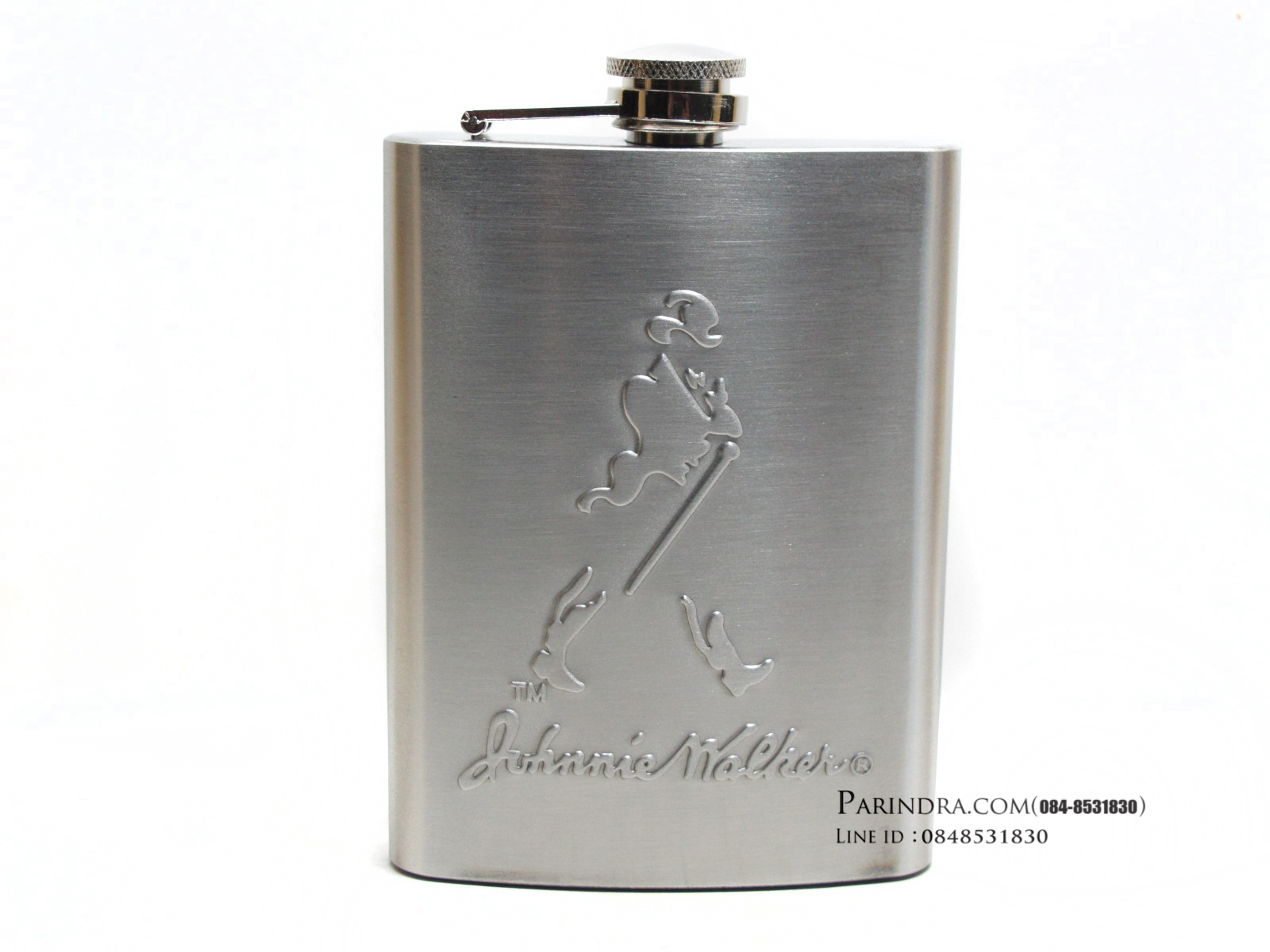 กระป่องสแตนเลส Johnnie Walker อย่างดี สำหรับพกพา บรรจุ 8 oz
