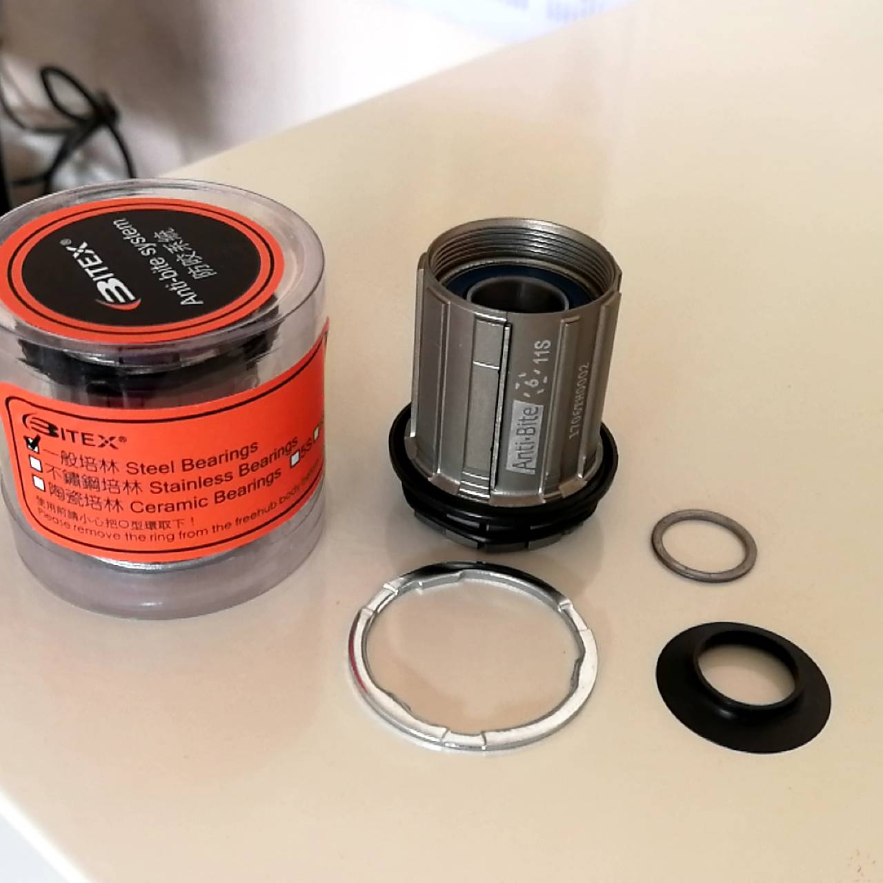 โม่ Bitex Freehub body Steel Bearing,anti-bite system,สำหรับ Shimano ,R07-K2A2