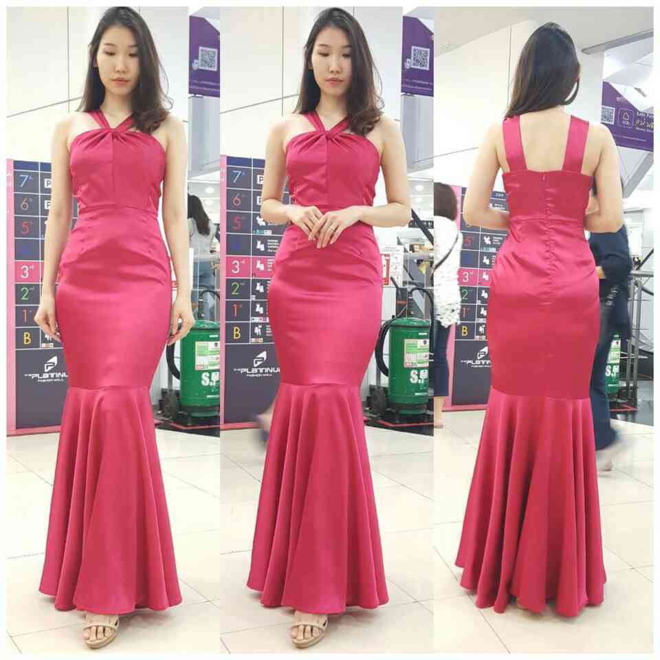 ชุดเพื่อนเจ้าสาว ชุดราตรียาว Zinnia - Halter top & Ruffle mermaid skirt