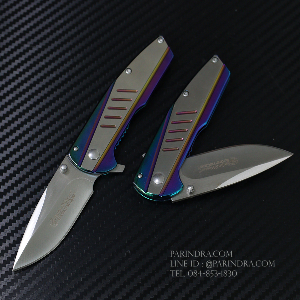 มีดพับ Smith&Wesson Knives ด้ามสีรุ้ง (OEM)