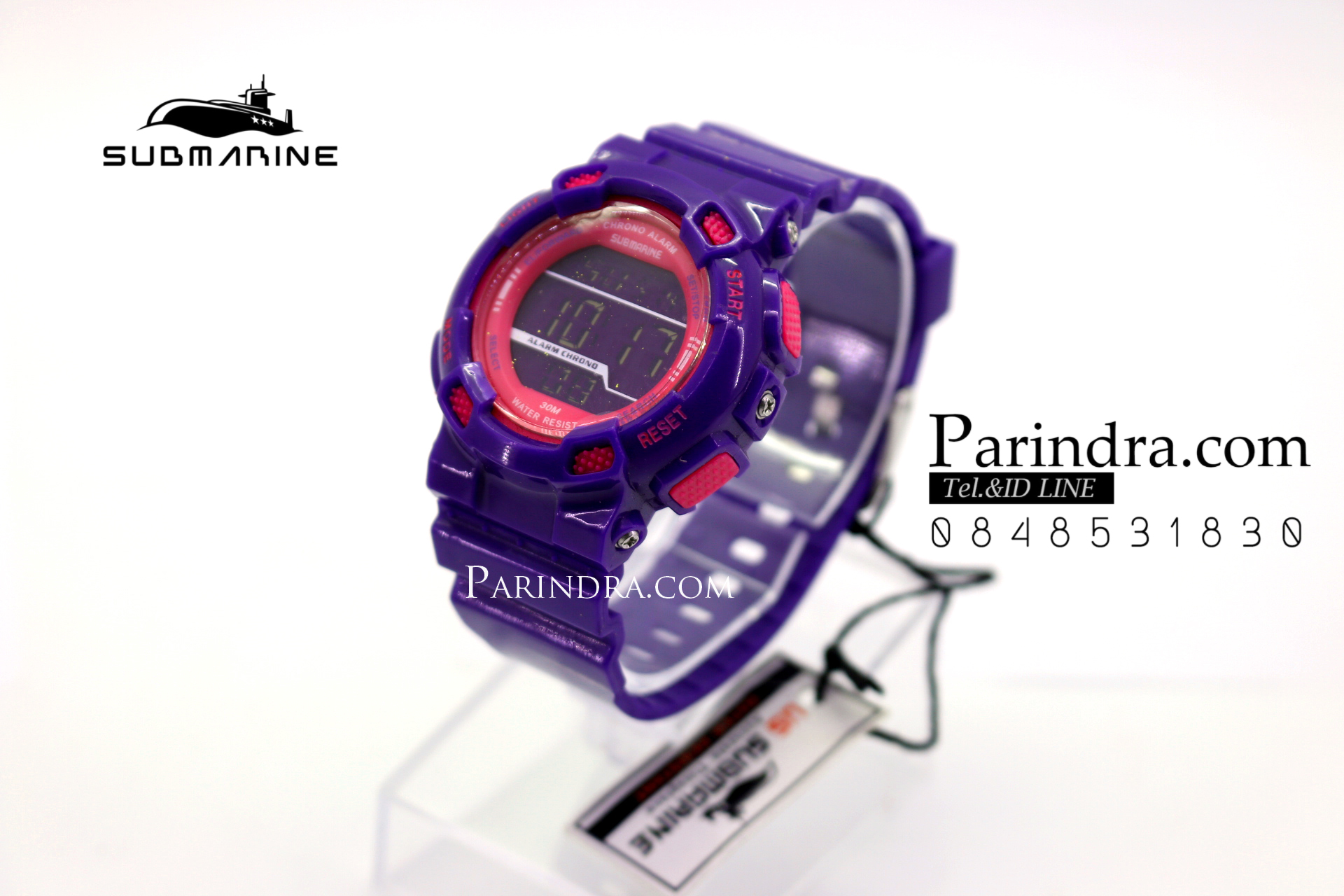 นาฬิกา US submarine รุ่น TP1282L สำหรับเด็กหรือผู้หญิงทั่วไป สีม่วงเข้มตัดชมพู สดใสน่ารัก