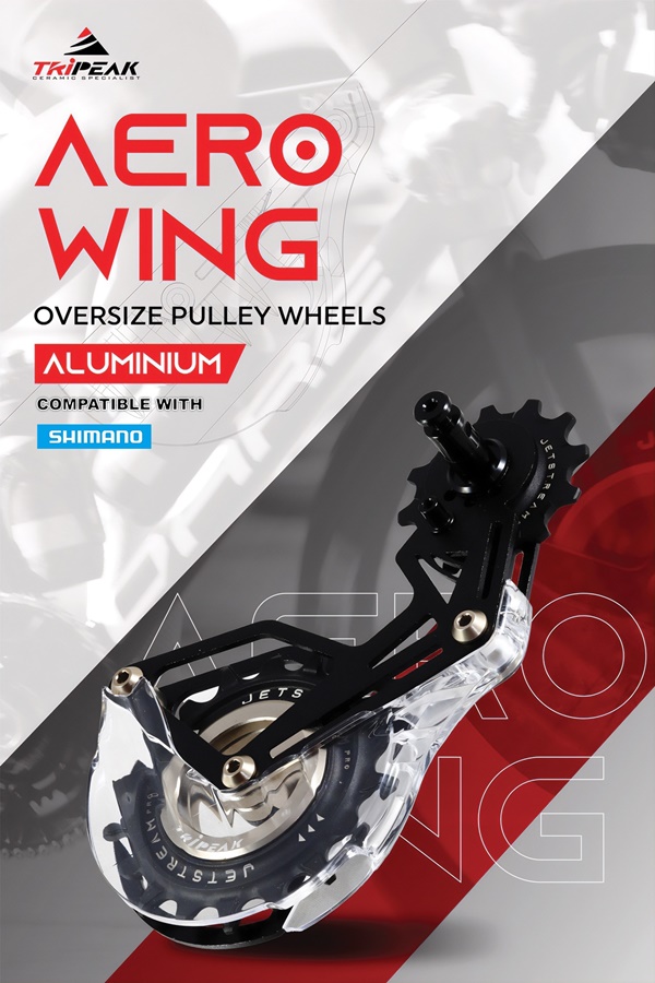 ชุดรอกพร้อมขาตีนผีอลูมิเนียม TRIPEAK AERO WING OVER-SIZE PULLEY WHEEL (Aluminium)