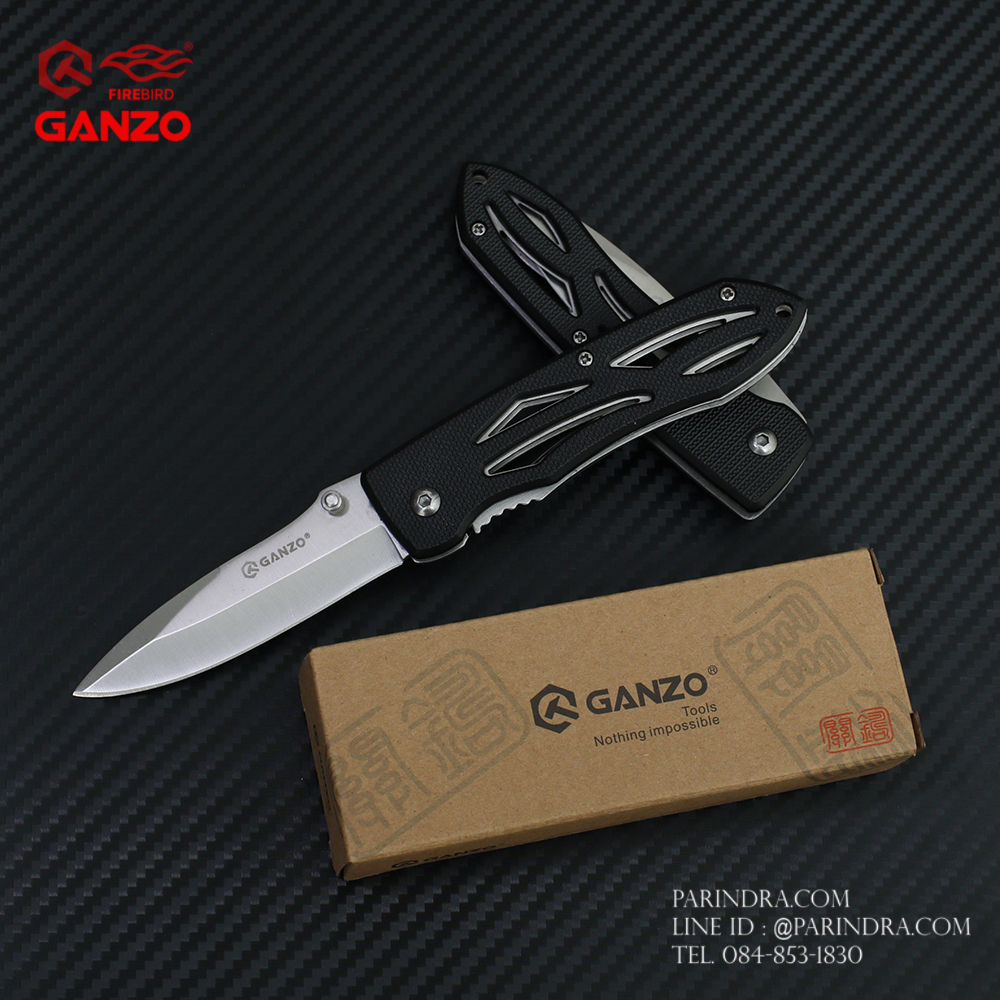 มีดพับ Ganzo กานโซ่ รุ่น Ganzo G615 ด้ามสีดำ ของแท้ 100%