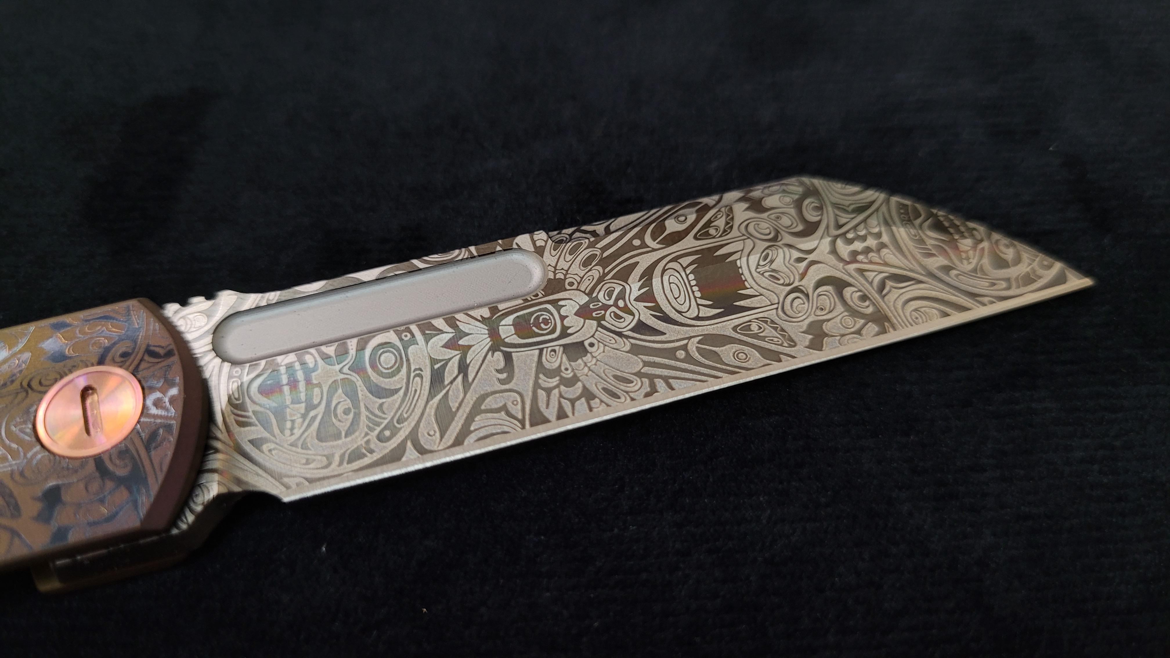 Native Art Revenge "Fukushu" Front Flipper Pink/Red/Orange Top Radiant