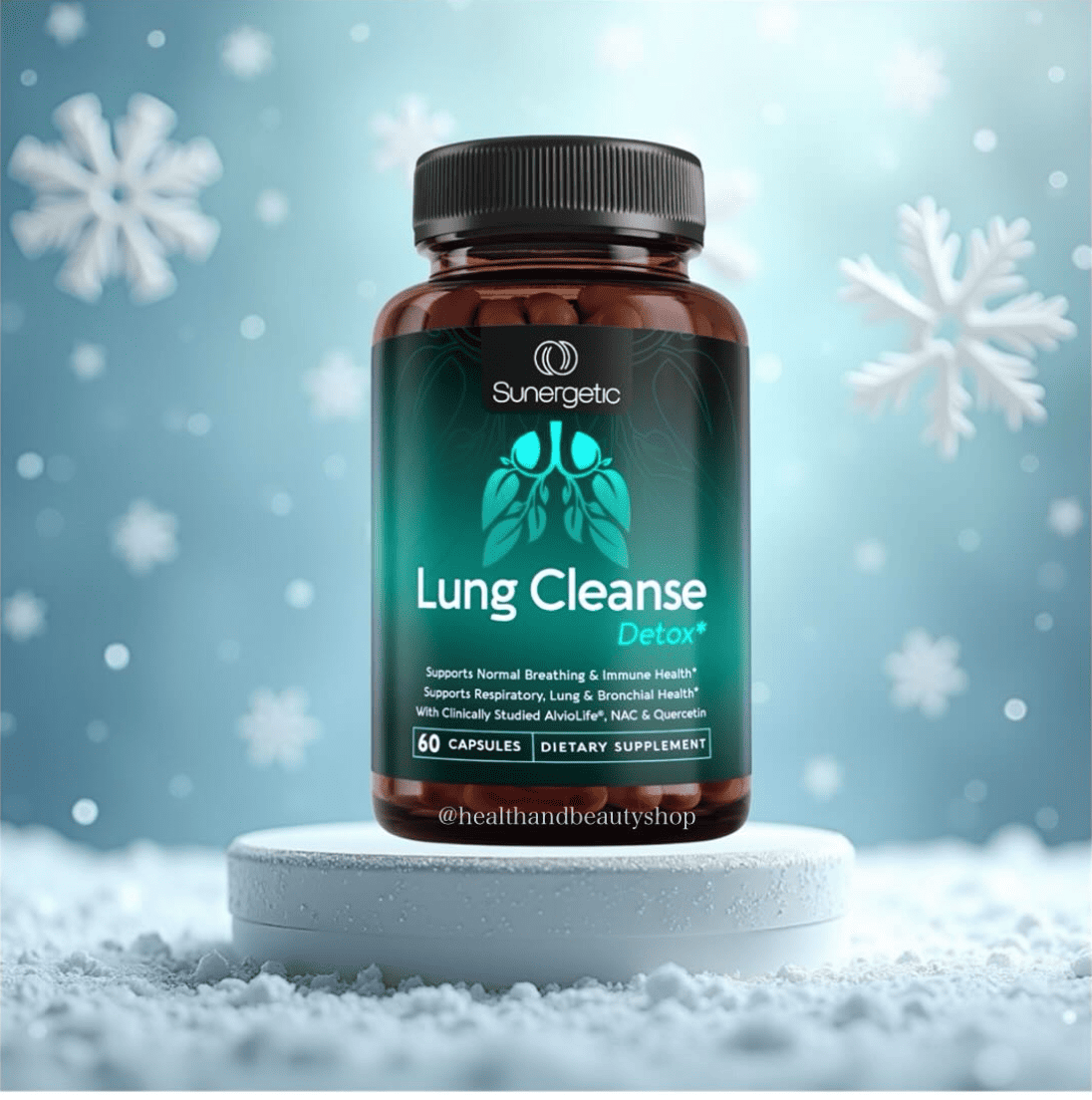 Sunergetic Premium Lung Cleanse & Detox 60 Capsules