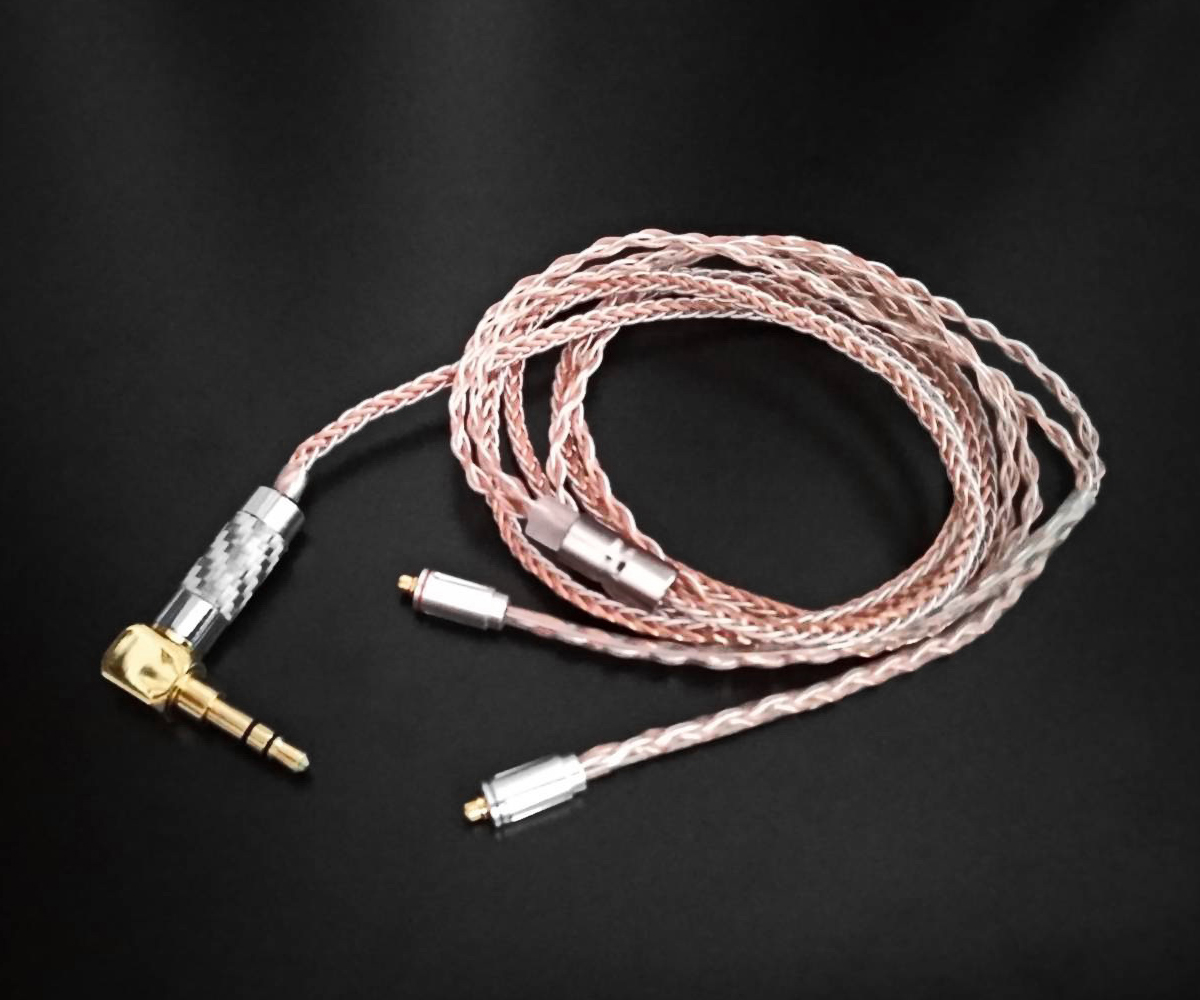 ขาย สาย Audbos MMCX สายทองแดงชุบเงินละเอียด 8แกน (96 x 0.04)