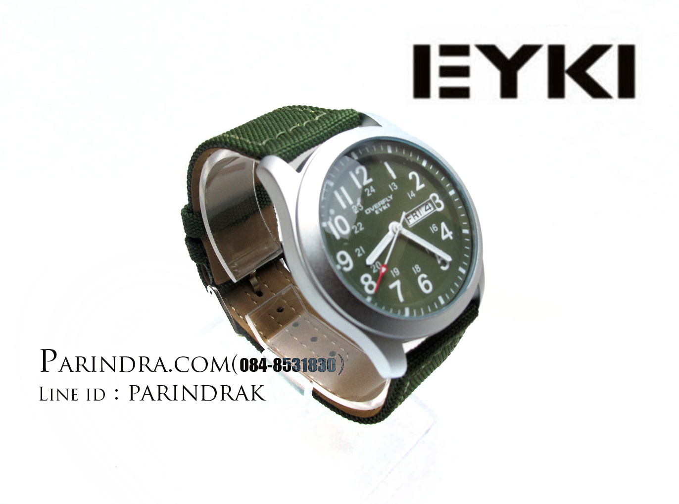 นาฬิกา Eyki Overfly สายผ้าไนลอนสีเขียวทหาร พร้อมกล่อง