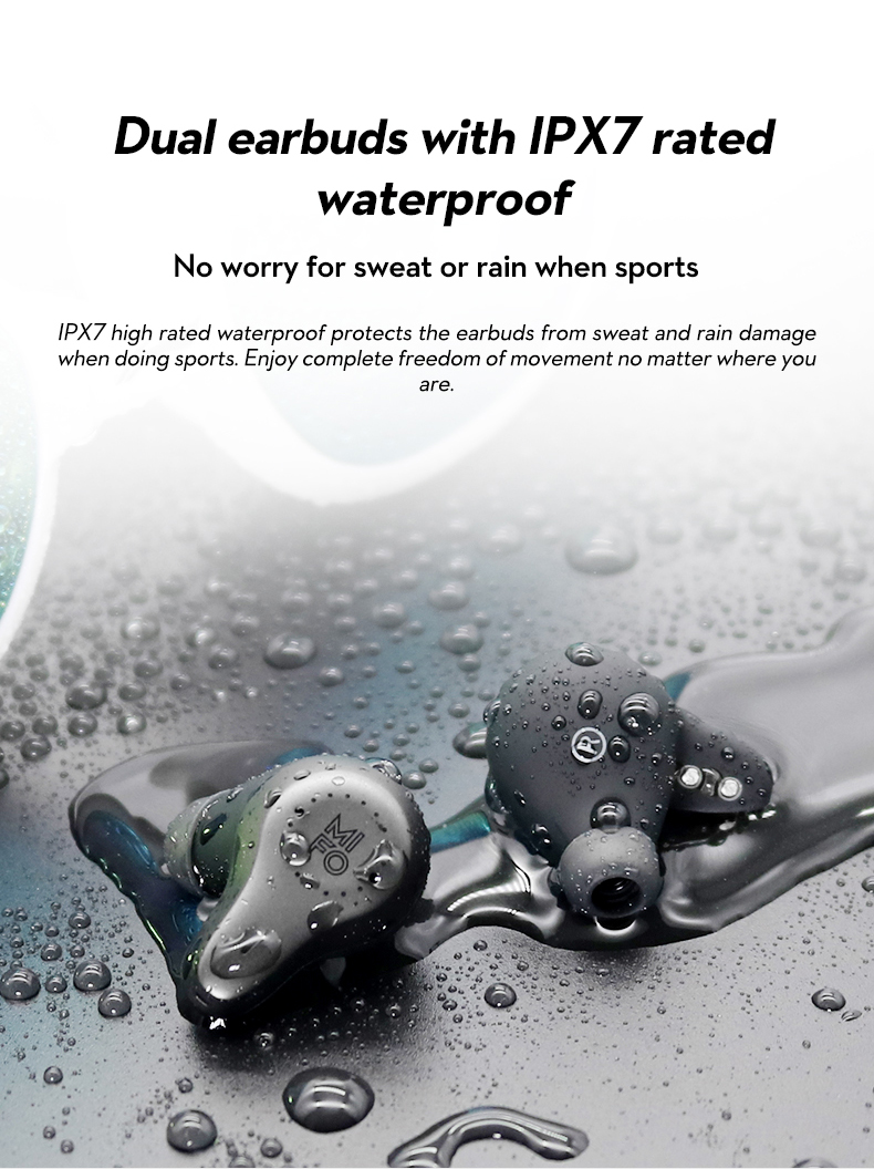 ขาย Mifo O7 หูฟัง True Wireless ไดร์เวอร์ Dual Balanced รองรับ Bluetooth 5.0 APT-X , IPX7