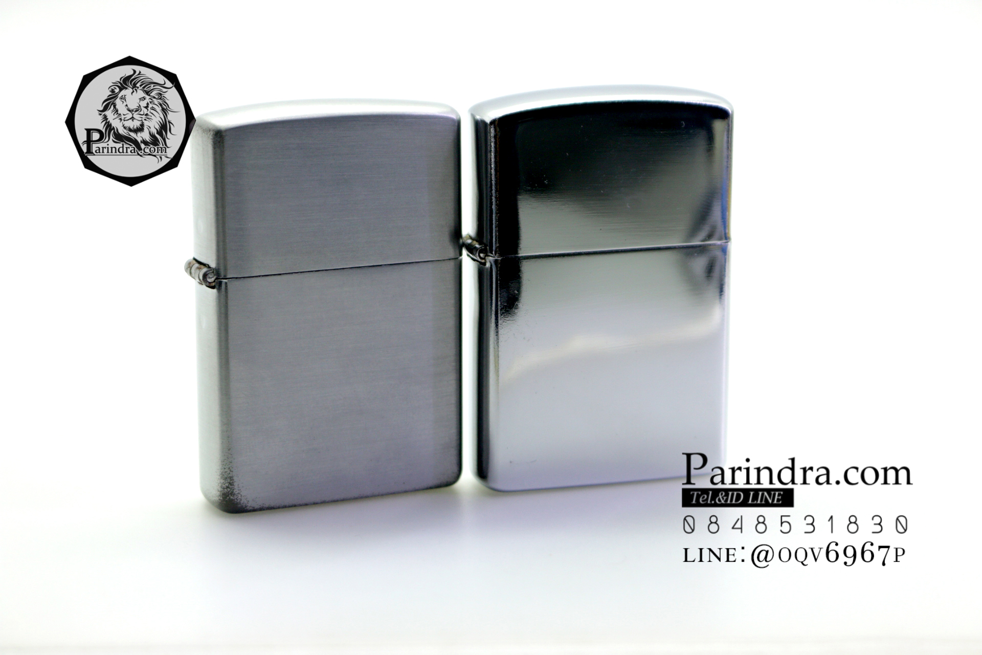 ไฟแช็คน้ำมัน ลายสีเงิน Chrome ผิวด้าน เติมน้ำมันรอนสัน