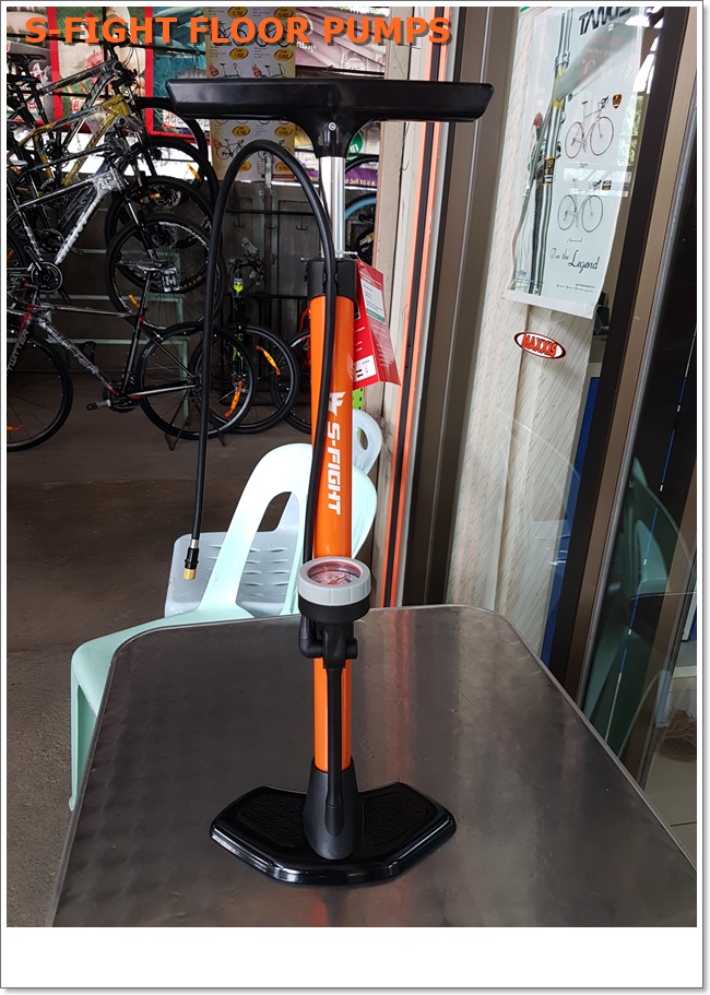 สูบจักรยานแบบตั้งพื้น S-FIGHT ,S463 ALLOY FLOOR PUMP (สูบตั้งพื้น สูบยางและสูบโช๊ค)(โปรดระบุสีตรงหมายเหตุ)