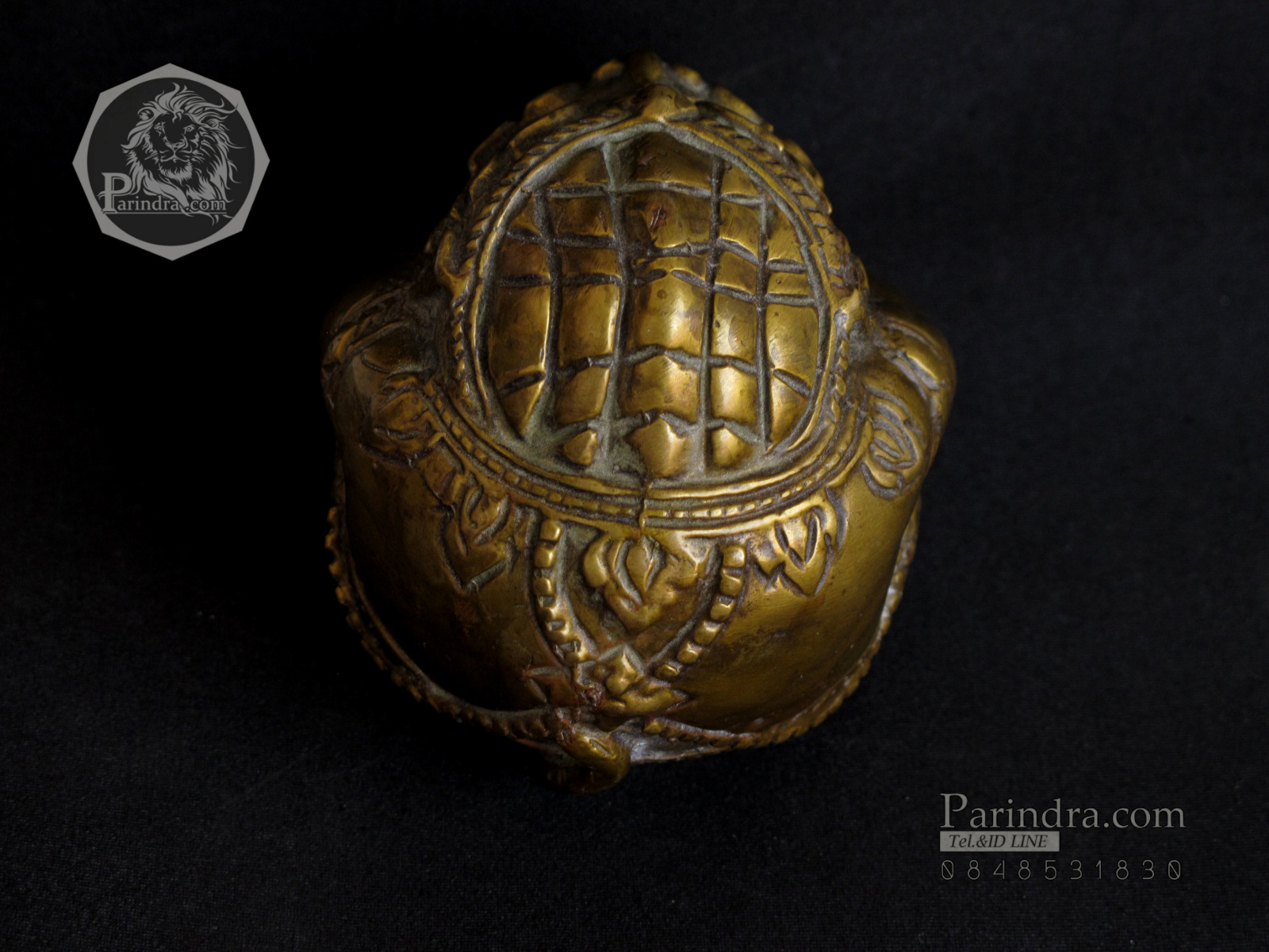 รูปหล่อทองเหลือง หนุมานอมจันทร์ งานฝีมือเก่า