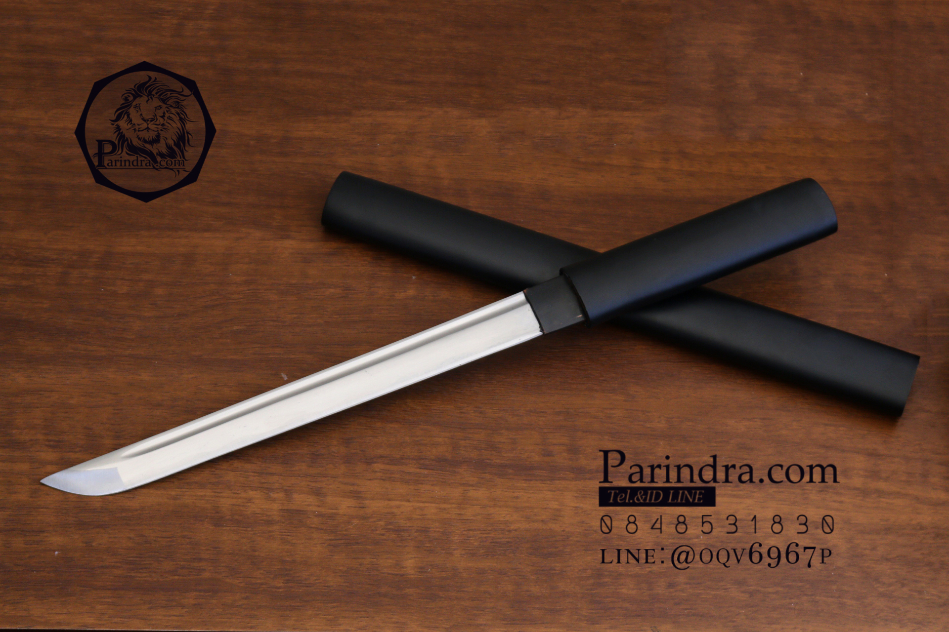 ดาบสั้นญี่ปุ่น ไว้ฝึกฟันดาบ แข็งแรงทนทาน ปลอกสีดำด้าน