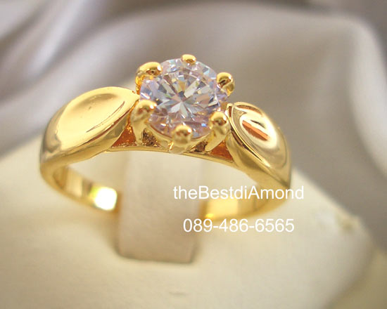 BR428+++แหวนเพชร CZ แบบชู เพชรเม็ดเดี่ยว+++แบบยอดนิยม คลาสสิค ไม่ล้าสมัย ฝังแบบหนามเตย เพชรcz กลมขนาด 50 ตัง (5 มม กว่าๆชนาดยอดนิยม เพชรวิ๊งๆเลยค่ะ