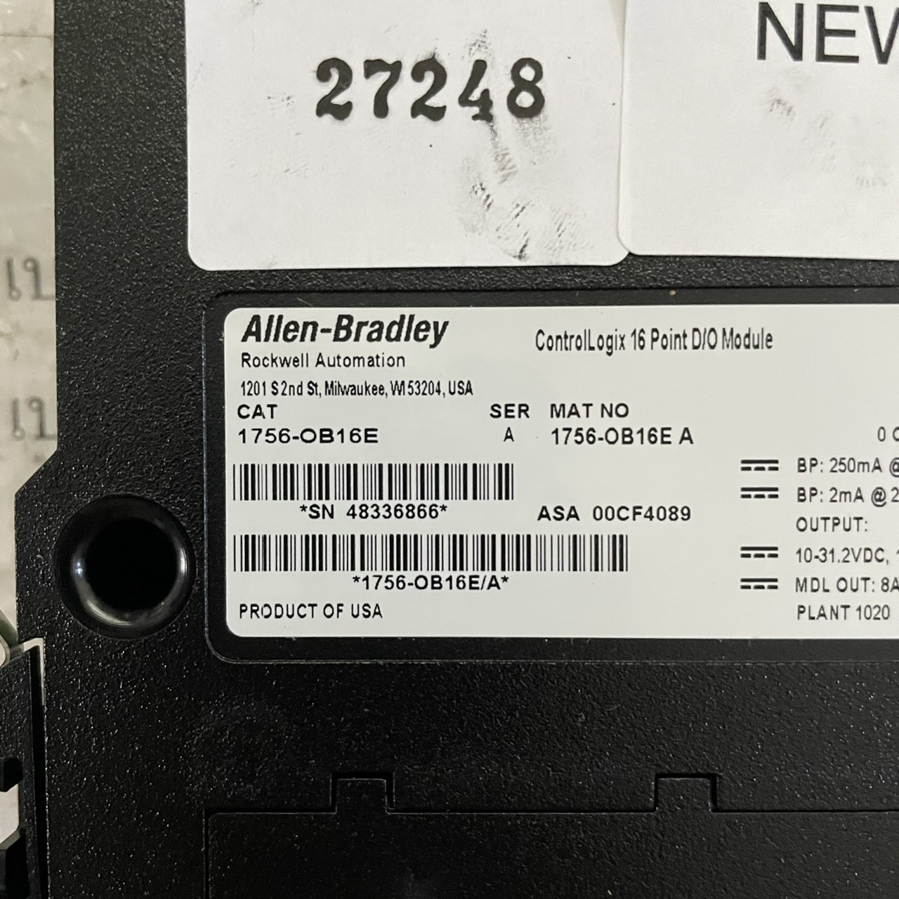 1756-OB16E PLC " ALLEN-BRADLEY "