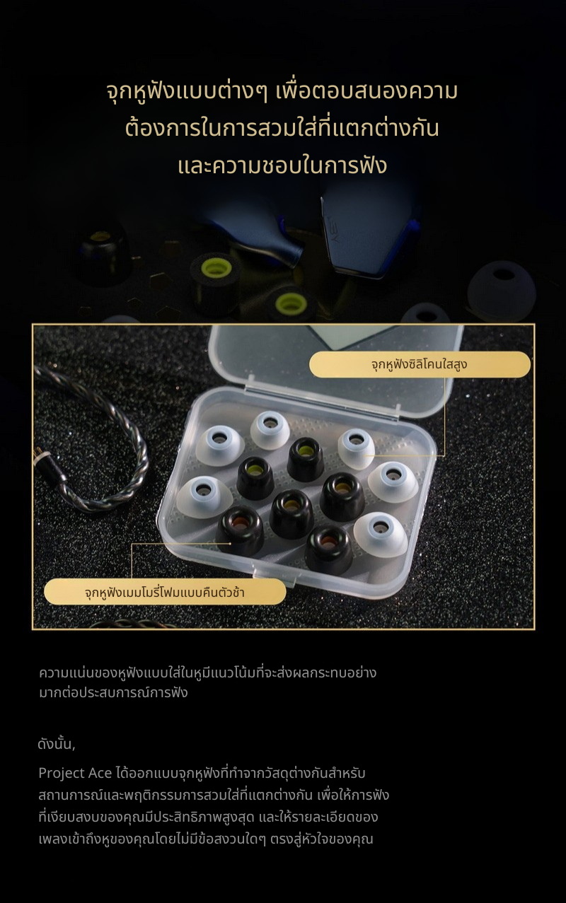 HiBy X Faudio - Project Ace หูฟัง IEMs ไดรเวอร์ Dynamic 12มม. ไดอะแฟรมชุบเบริลเลียม ประกันศูนย์ไทย