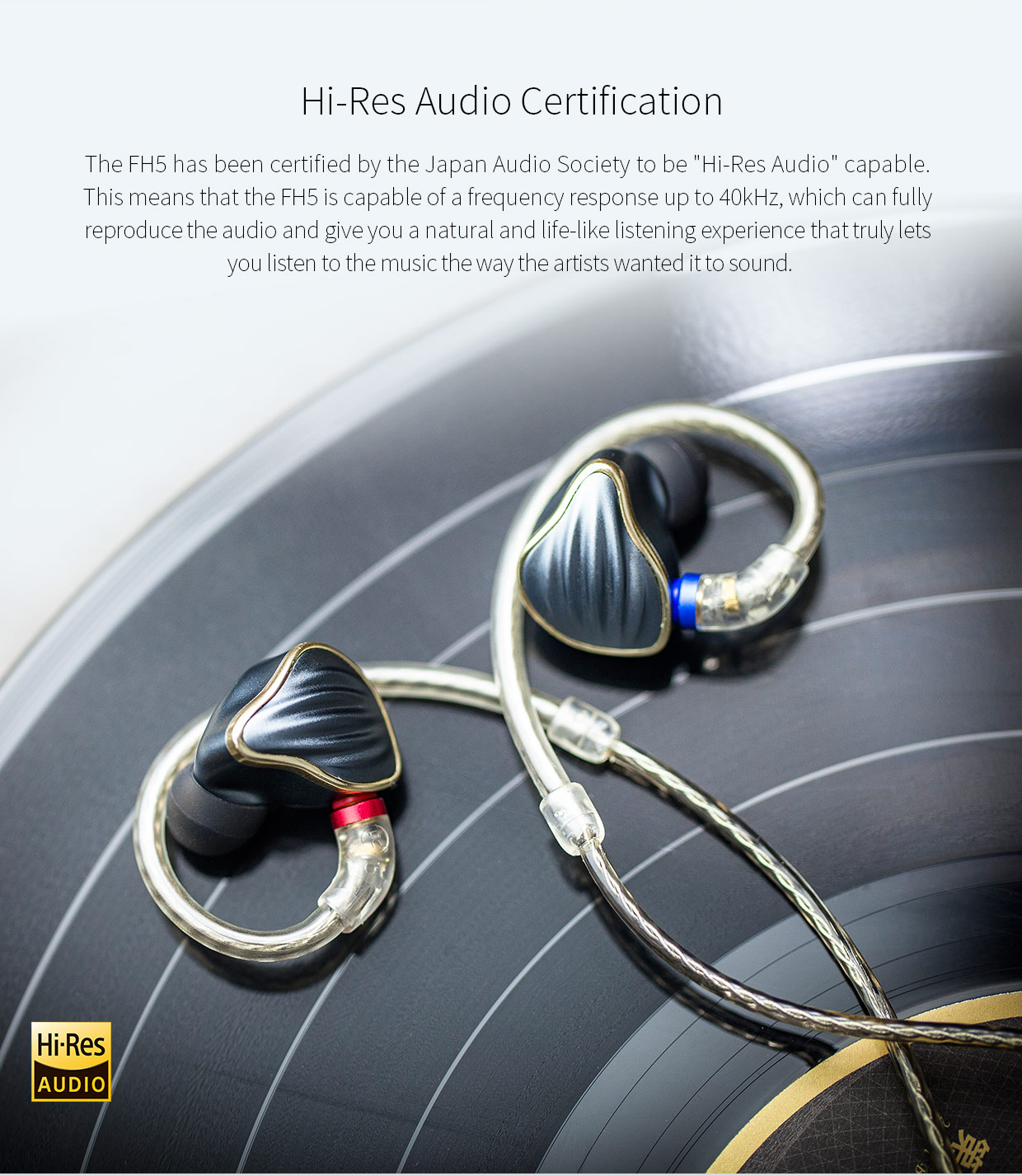ขาย FiiO FH5 หูฟัง hybrid 4 ไดร์เวอร์ (3BAs+1DD) รองรับ Hi-Res ถอดสายได้