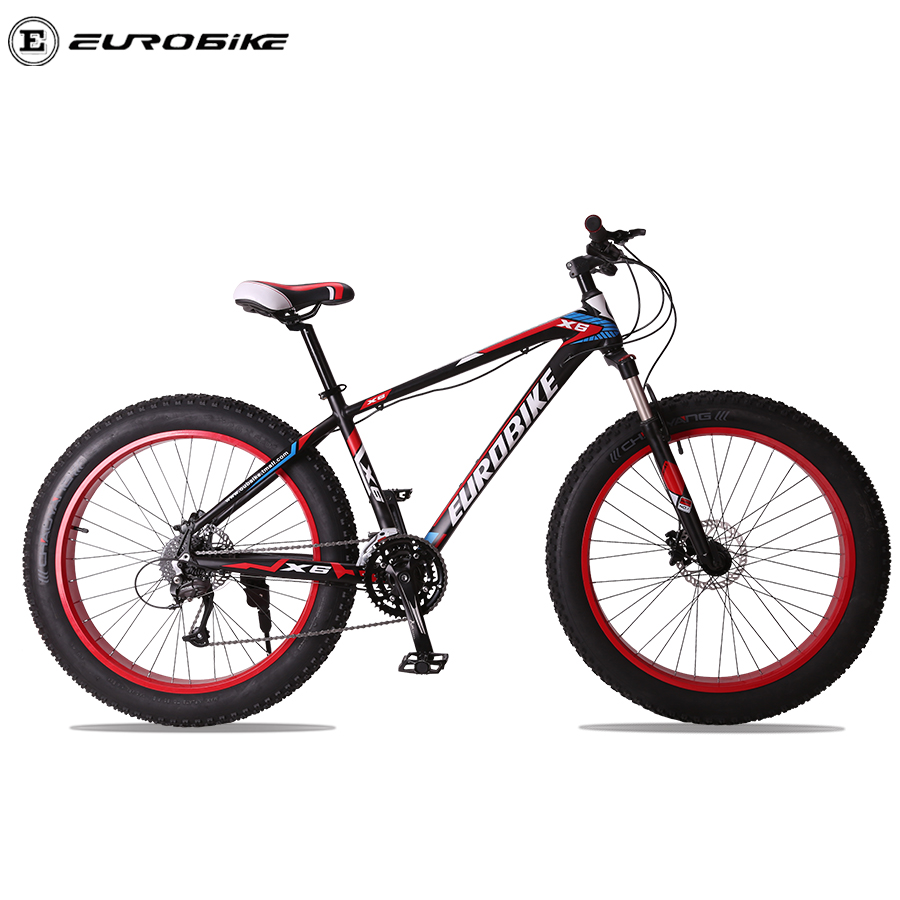 จักรยานล้อโต EUROBIKE FT-X6 เฟรมอลูมิเนียม ขนาดล้อ 26 นิ้ว เกียร์ชิมาโน่ 21 สปีด