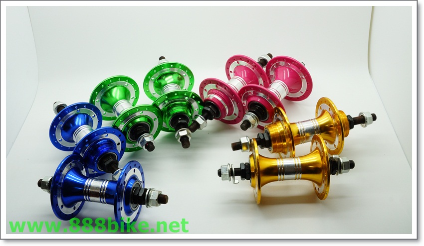 ดุมวีเบรค ดุมรถจักรยานฟิคเกียร์ 36 รู เกลียว 2ชั้น 2 ด้าน มีสีดำ แดง ส้มทอง ฟ้า เงิน(โปรดระบุสีและรูตรงหมายเหตุ)