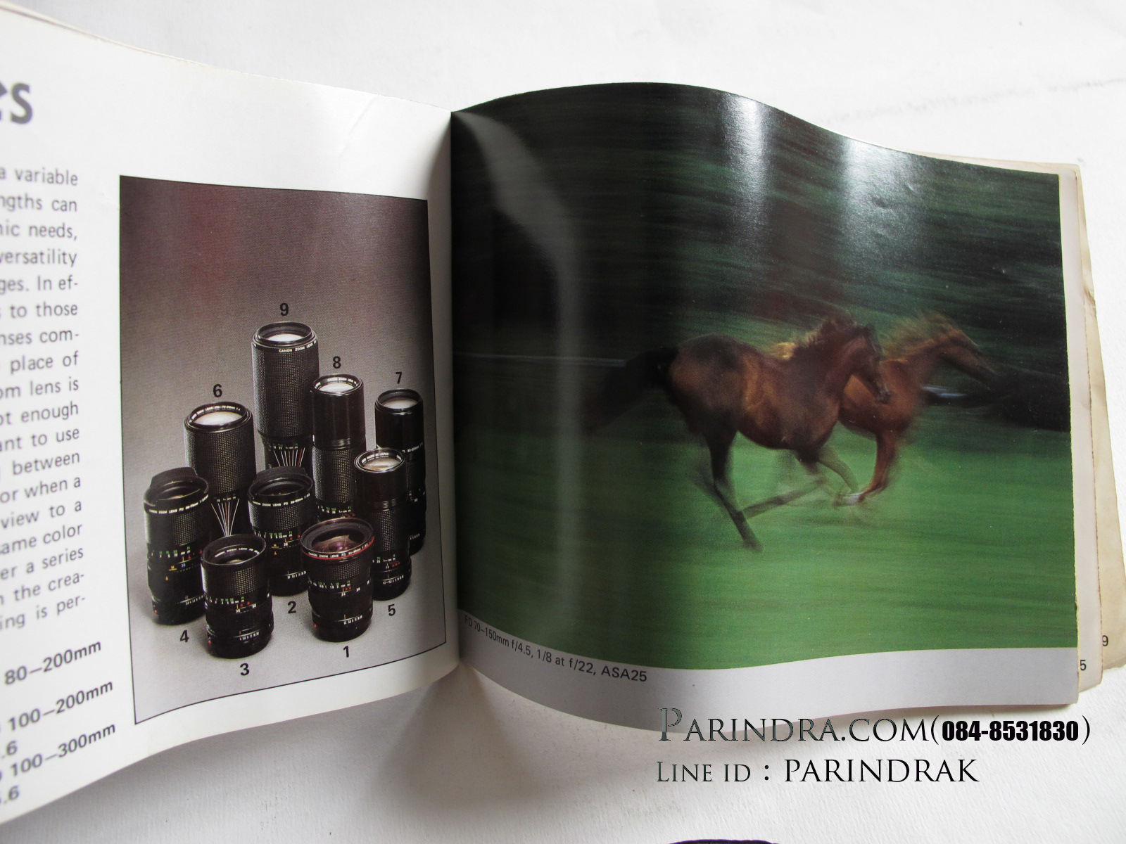 หนังสือ Canon Interchangeable Lenses หนังสือของเลนส์ยุคฟิล์ม PRINTED IN JAPAN (หายาก)