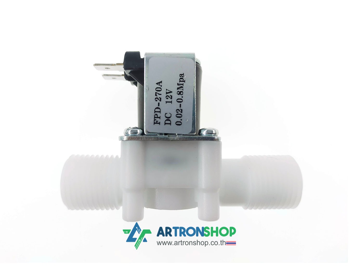 โซลินอยด์วาล์ว 12V ขนาด 4 หุน 1/2 นิ้ว ปกติปิด