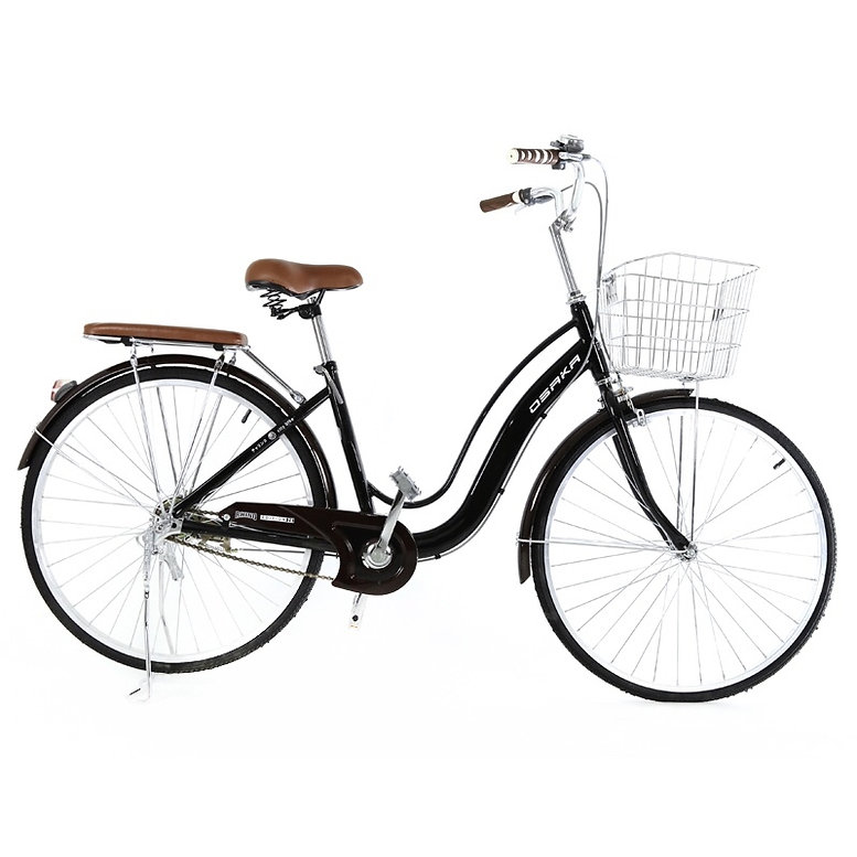 จักรยานแม่บ้าน OSAKA RHINO CITY BIKE พร้อมตะกร้า ไม่มีเกียร์ ล้อ24นิ้ว