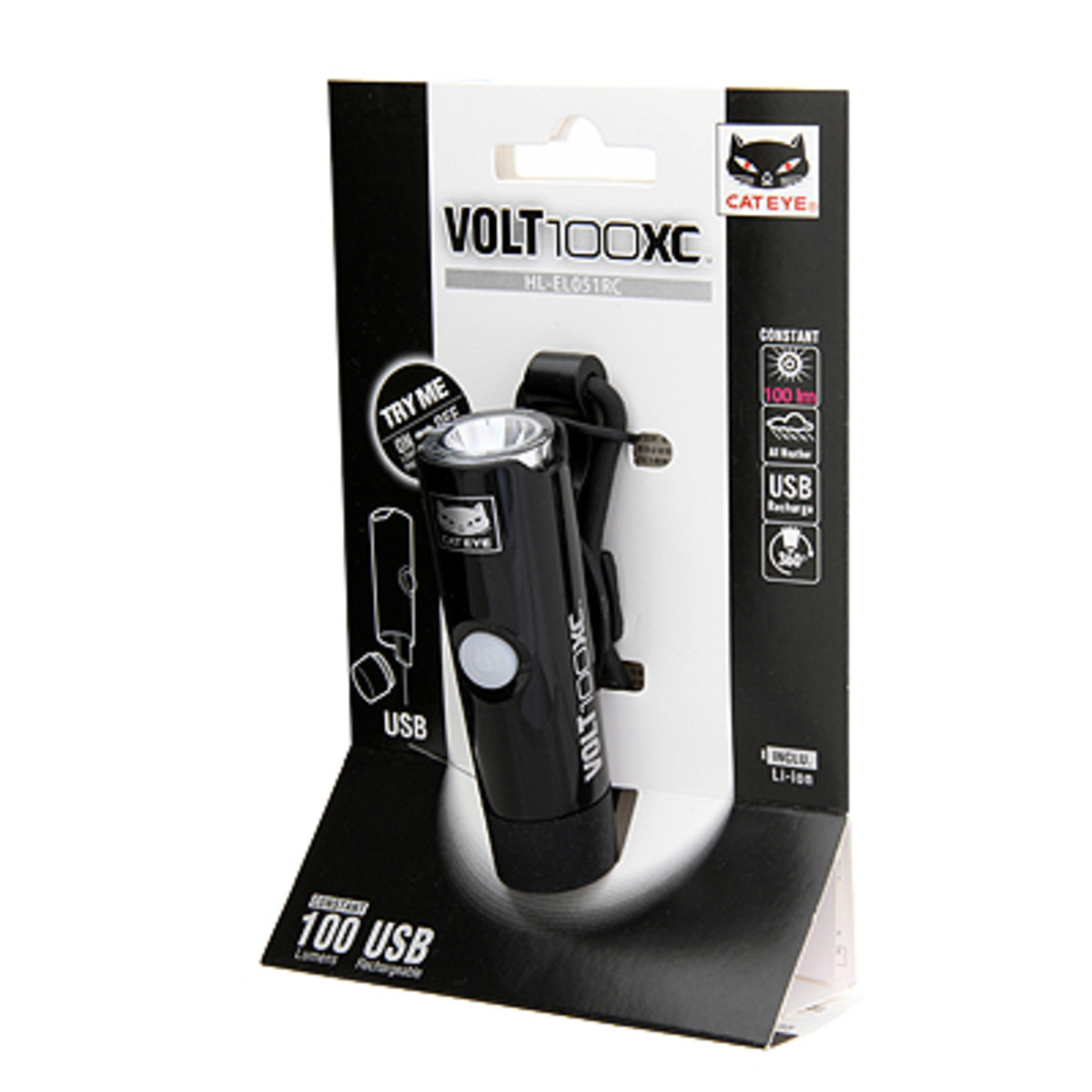 CATEYE ไฟหน้า VOLT100XC, HL-EL051RC Front light