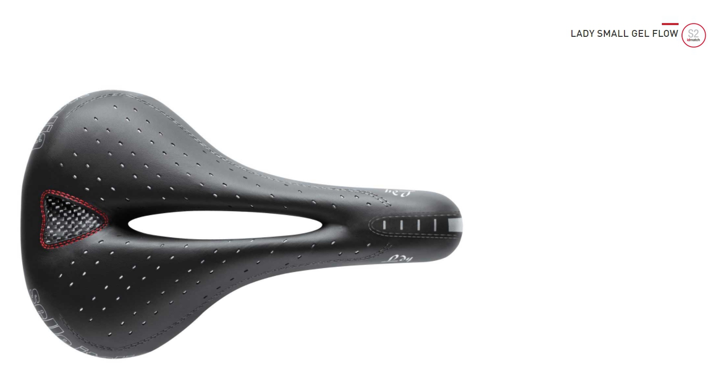 SELLE ITALIA อานนั่ง, LADY SMALL GEL FLOW, สีดำ (Road/MTB) S2