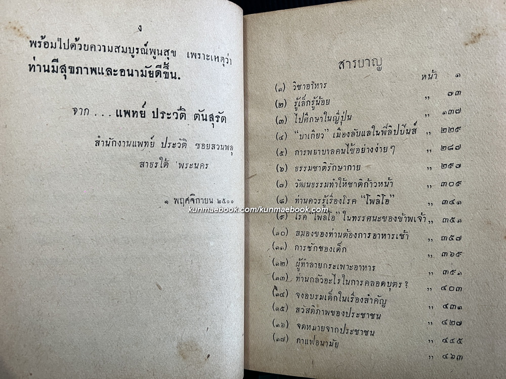ความรู้รอบบ้าน ( และประสบการณ์ชีวิต ) โดย นายแพทย์ ประวัติ ตันสุรัตน์