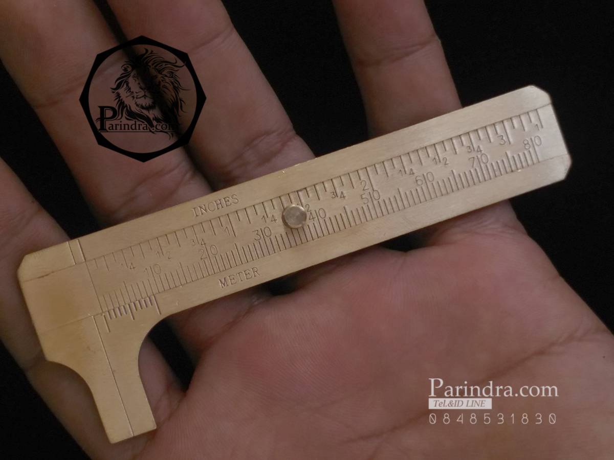 เวอร์เนียทองเหลือง Vernier Caliper Double Scale ใช้วัดขนาดชิ้นส่วนต่างๆ มีทั้งเซนติเมตรและนิ้ว