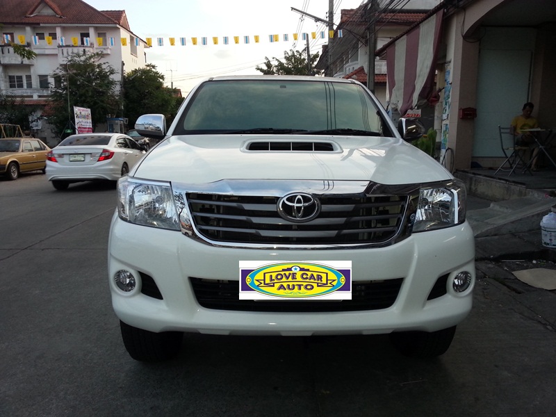 ผ้ายางปูพื้นรถยนต์ Toyota Vigo Cab จิ๊กซอร์สีส้มขอบส้ม