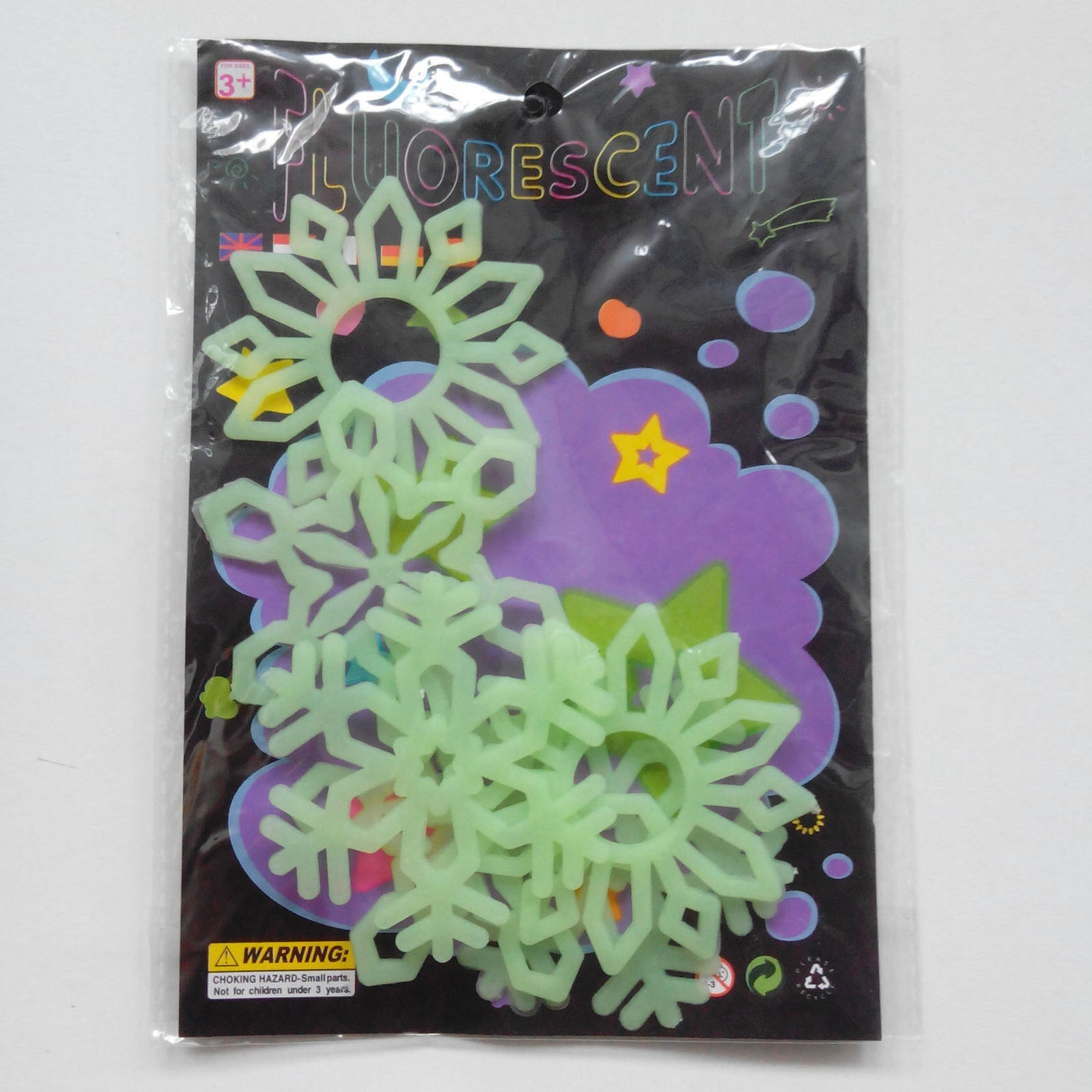 ชุดตัวติดตกแต่งเรืองแสง Glow in the Dark ชุด Snow หิมะเรืองแสง