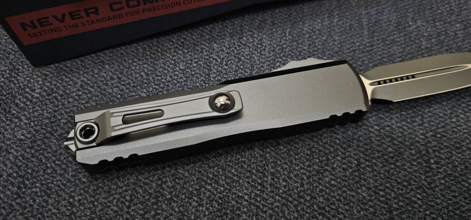 Microtech UTX-85 Gen IV w/ Black Handle & Black D/E M390MK