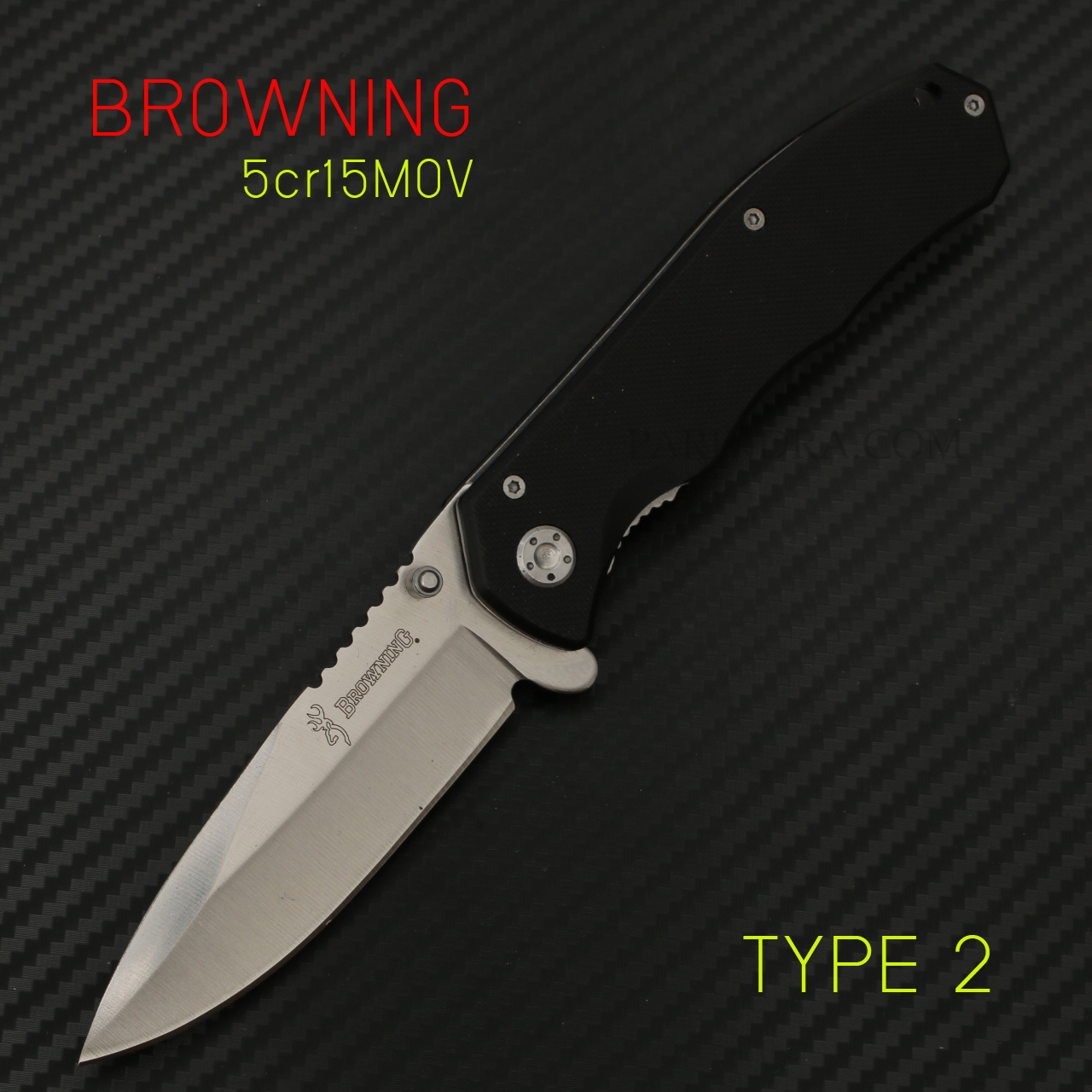มีดพับ BROWNING ใบมีด 5cr15MOV ด้าม G10 TYPE 2 (OEM)